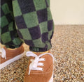 Trendy Checkered Fleece Trousers for Kids